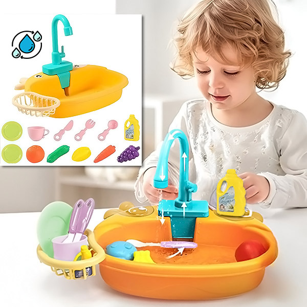 Gyermek mosogató kagyló folyóvízzel | SINKIFUN