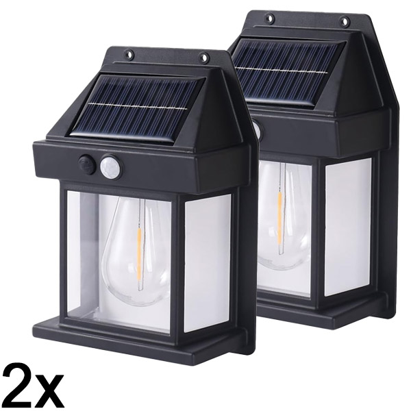 2x Napelemes kültéri lámpa – nincs szükség vezetékezésre | FLUXLAMP