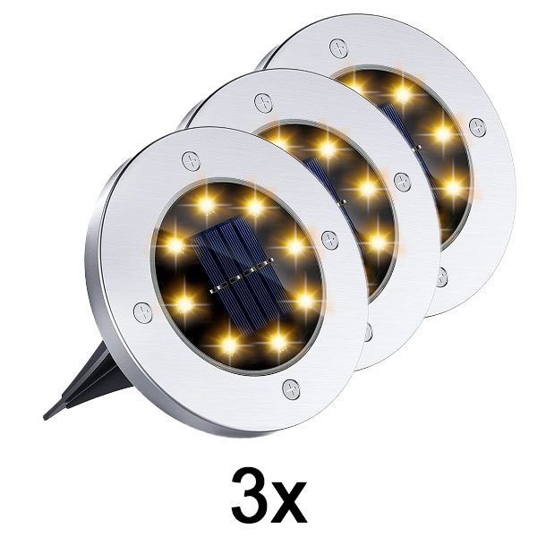 1x Kültéri napelemes talaj lámpák (3 db) | LUMIGARD