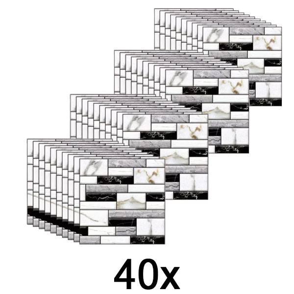 4x 3D márványos falmatricák (10 db/0,9 m²) | MARBLEBLOCKS