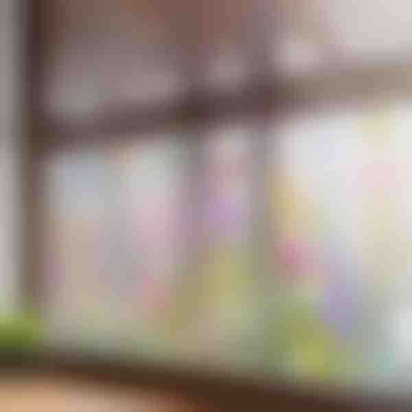 Élénk virágmintás ablakmatrica | FLORASTIK